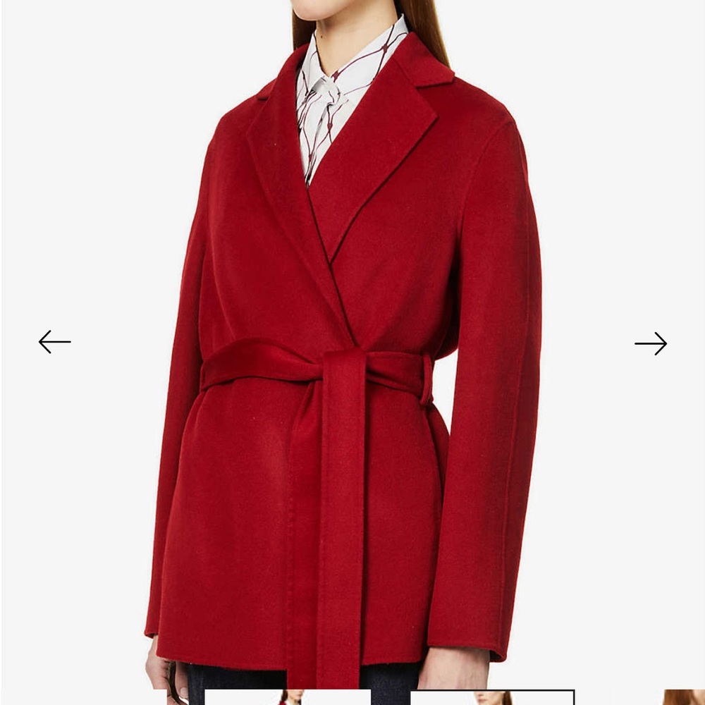 Cashmere coat Joseph size 36. Excellent condition. Burgundy red